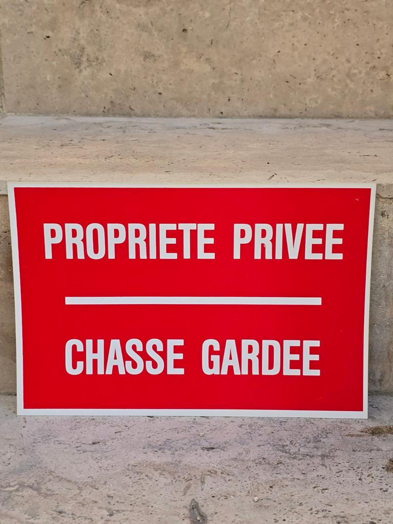 Vintage frans bord PROPRIETE PRIVEE
CHASSE GARDEE €10, Ophalen of Verzenden, Reclamebord