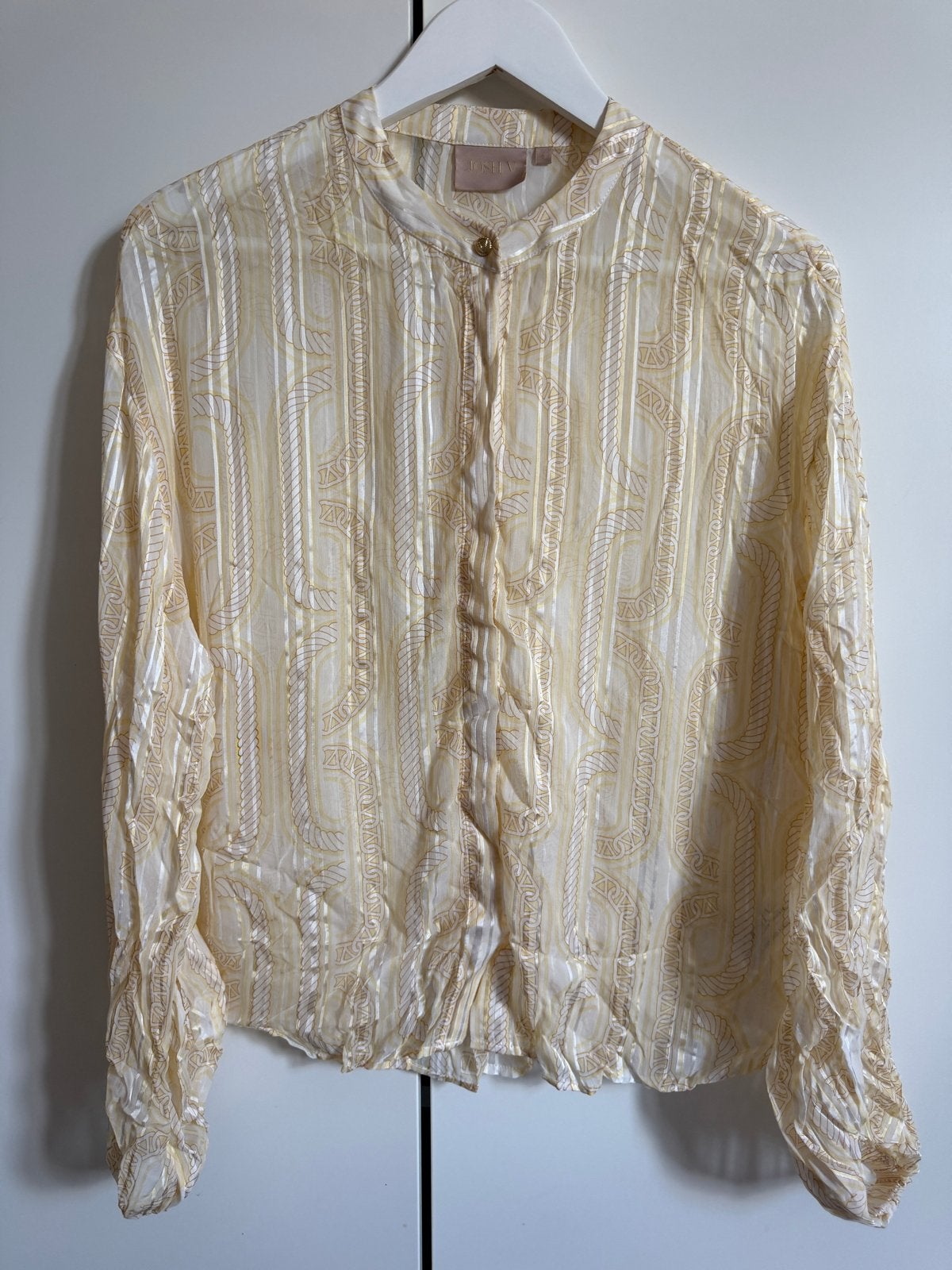 Josh V Nabilia Blouse Off White Light Lemon Maat S, Ophalen of Verzenden, Zo goed als nieuw, Maat 36 (S), Geel