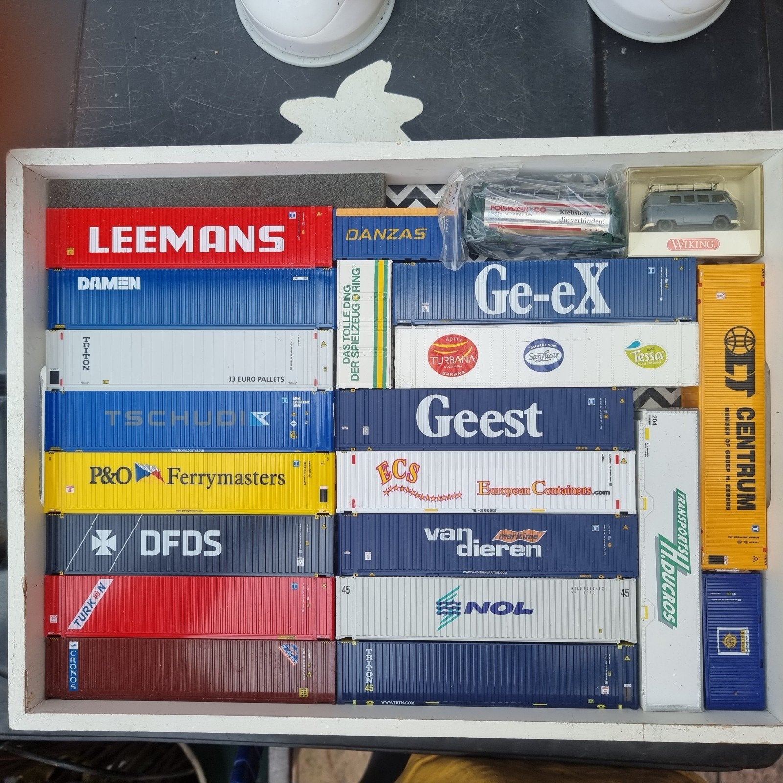 45'ft CONTAINERS H0-1:87, Ophalen of Verzenden, Zo goed als nieuw, Overige merken