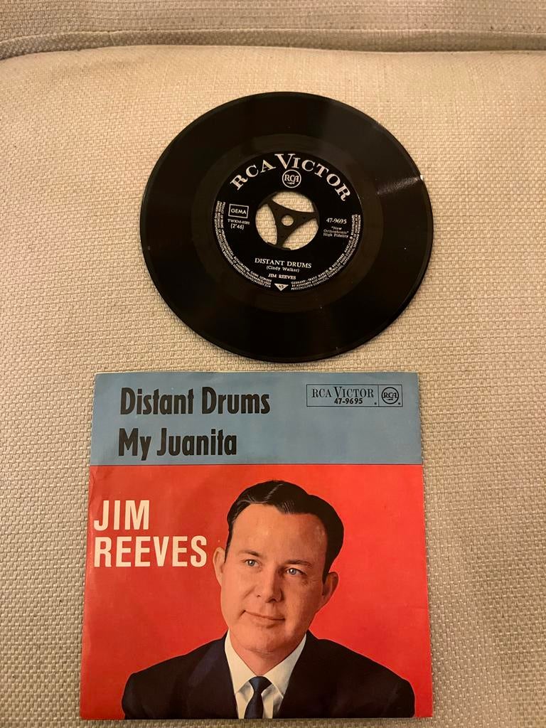 Jim Reeves - Distant Drums / My Juanita (Single), Gebruikt, 7 inch, Single, Fotohoes