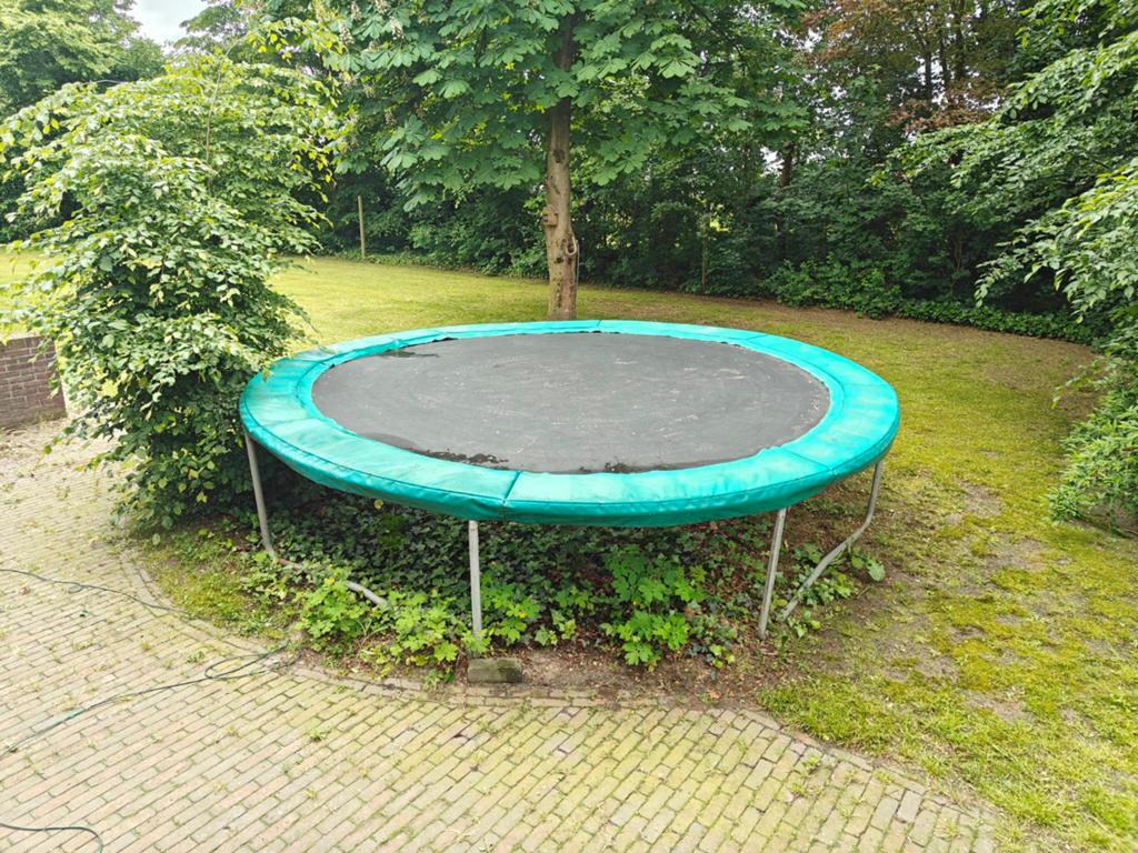 Elfje Trampoline 430cm - Alle veren aanwezig en goed, Ophalen, Gebruikt