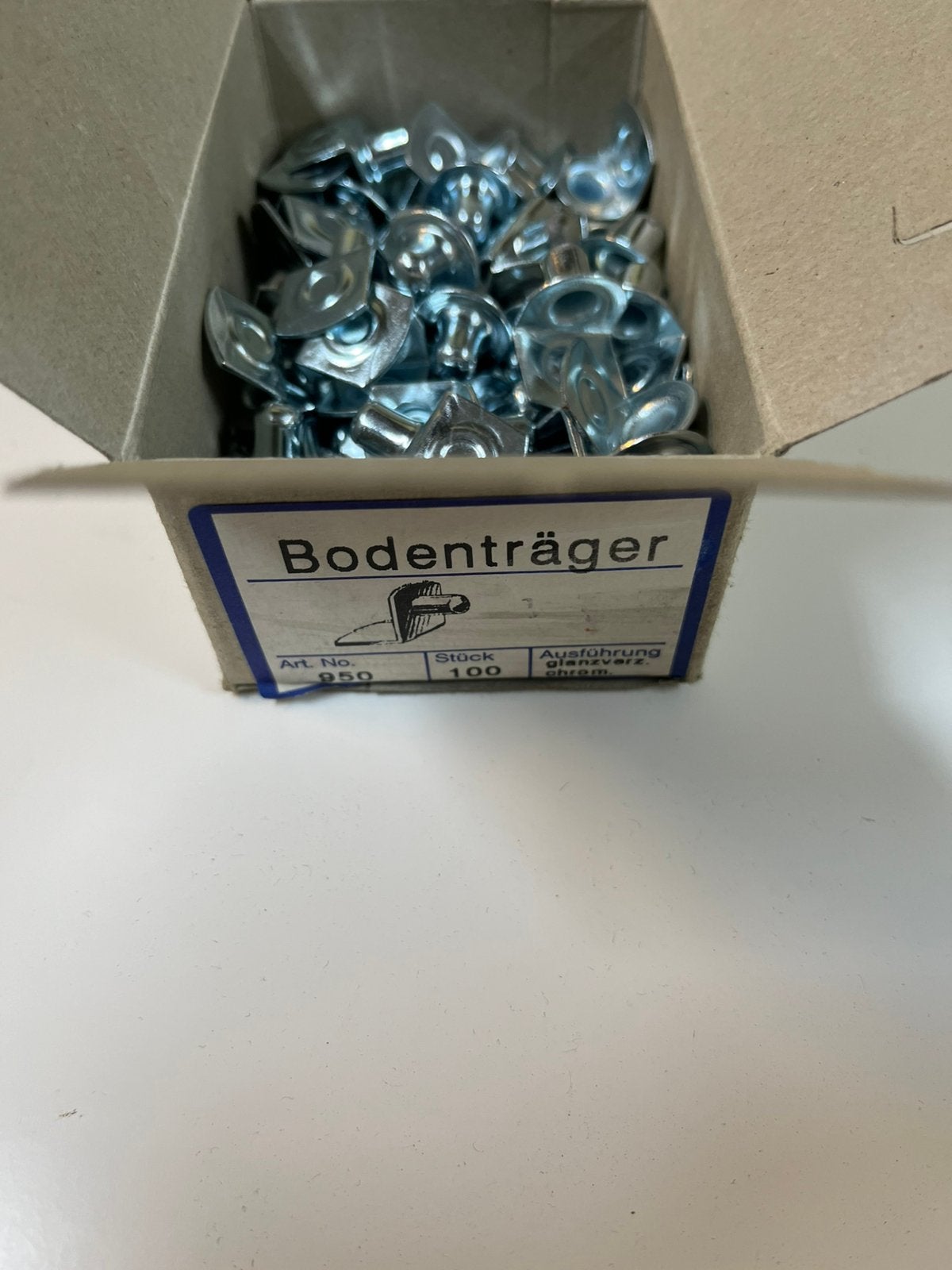 Plankdrager / Schapdrager haaks model 100 st NIEUW in doos., Zilver, Overige thema's, Nieuw, Knutselwerk