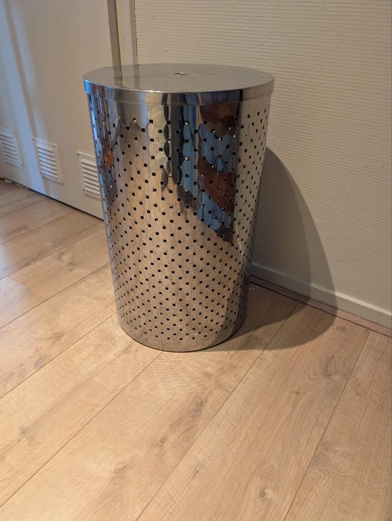 RVS wasmand met rubberen ring - Hoogte 57cm, Ø 36cm, Ophalen of Verzenden, Gebruikt, Rvs, 50 tot 75 cm