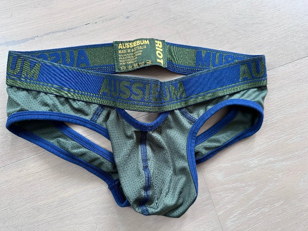 Aussiebum Riot Jockstrap - maat M - Groen/Blauw - als NIEUW!, Ophalen of Verzenden, Groen, Aussiebum, Slip