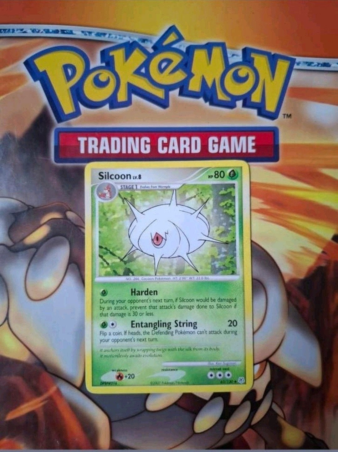 Silcoon 63/130 Pokemon Diamond&Pearl base set pokemon kaart, Ophalen of Verzenden, Gebruikt, Losse kaart