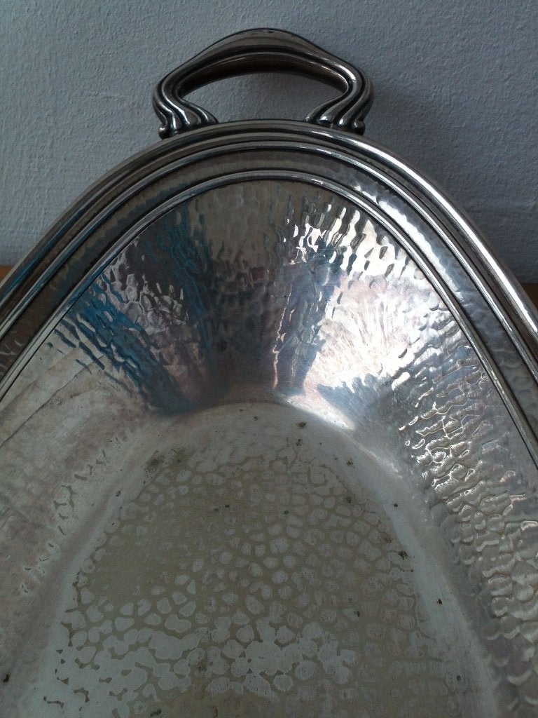 Zeldzame antieke Apollo silverplate schaal uit Amerika 37 cm, Ophalen of Verzenden