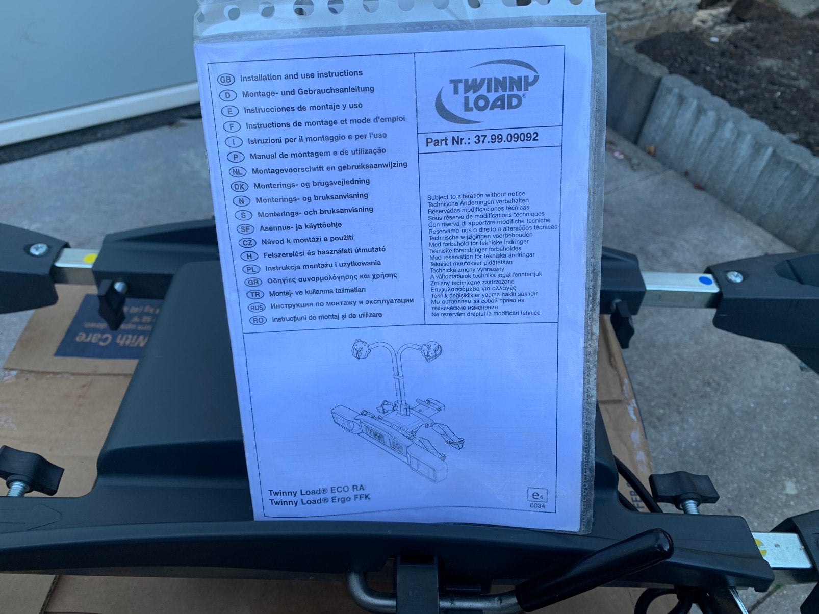 Twinny load, Auto diversen, Ophalen, Zo goed als nieuw, 2 fietsen, Trekhaakdrager