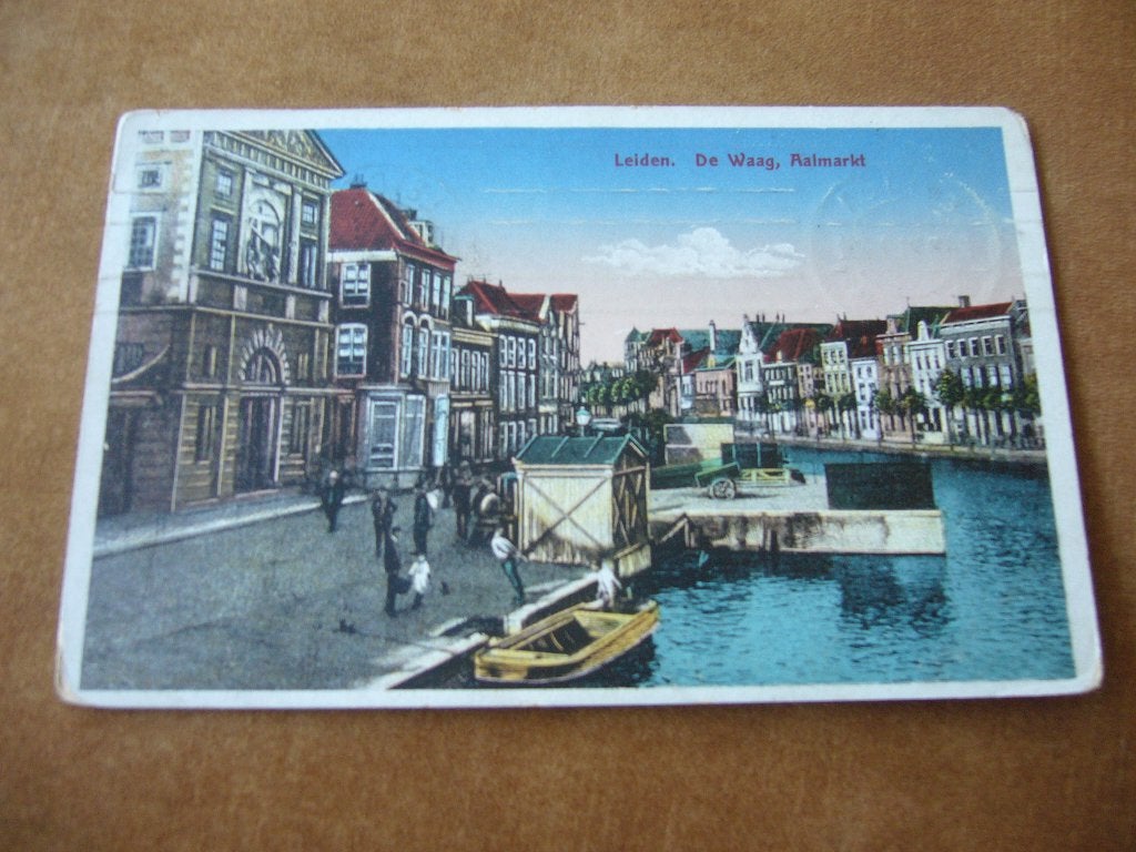 LEIDEN  =  DE WAAG -  AALMARKT   1921, Verzenden, 1920 tot 1940, Gelopen, Zuid-Holland