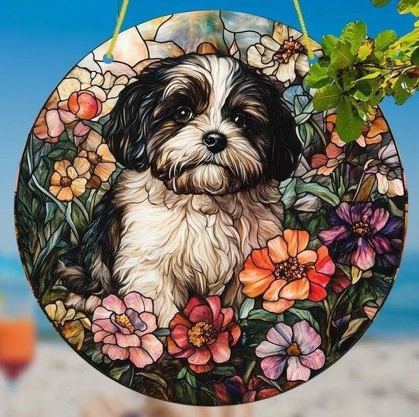 Raamhanger boomer hondje - shih tzu ( kleurrijk ), Verzenden, Nieuw