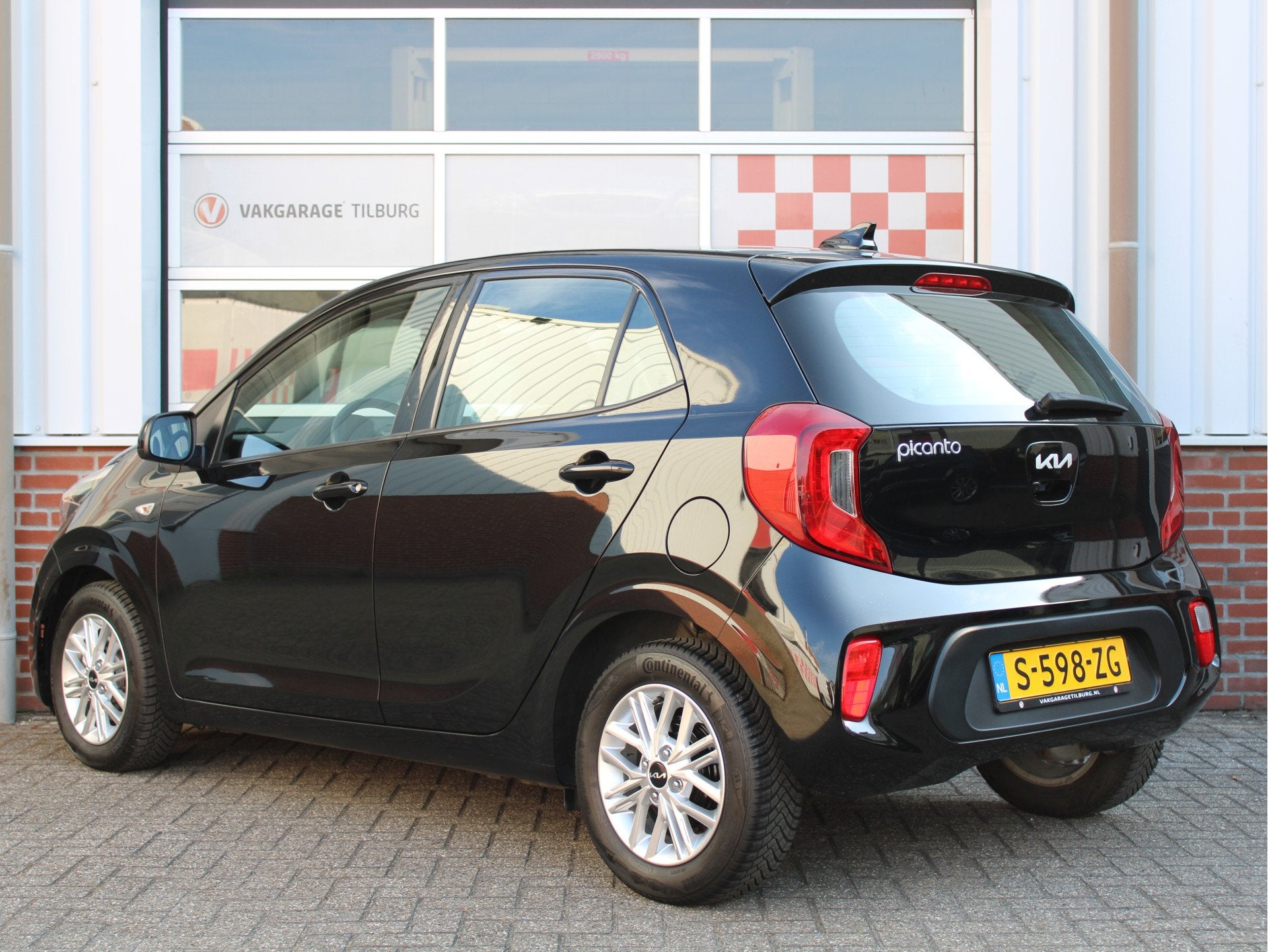 Kia Picanto 1.0 DPi DynamicLine /Cruise control/14'LM/Camera, Stof, Gebruikt, 4 stoelen, Zwart