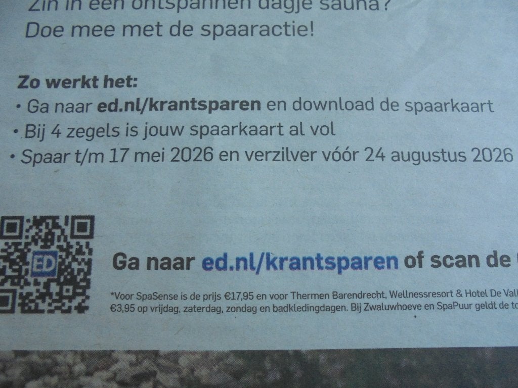 4 zegels voor dagje welness, Ophalen of Verzenden, Overige soorten, Zegels, Bonnen of Punten