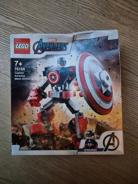 LEGO Marvel Avengers Captain America Mech Armor 76168, Inclusief minifiguren, Marvel, Lego, Nieuw