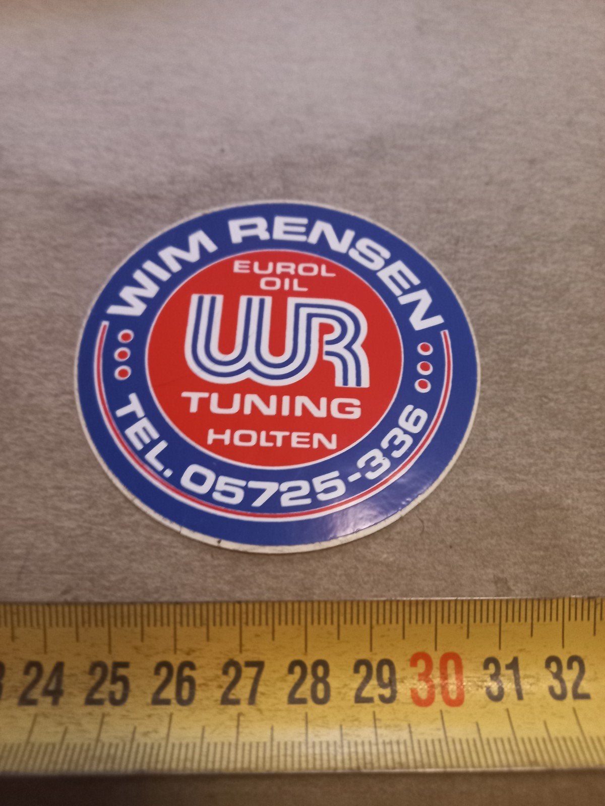Vintage Wim Rensen Eurol Oil UUR Tuning Holten sticker, Ophalen of Verzenden