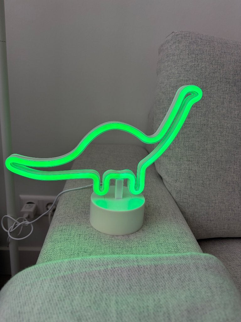 led dinosauruslamp, USB-aansluiting, Ophalen of Verzenden, Zo goed als nieuw, Groen
