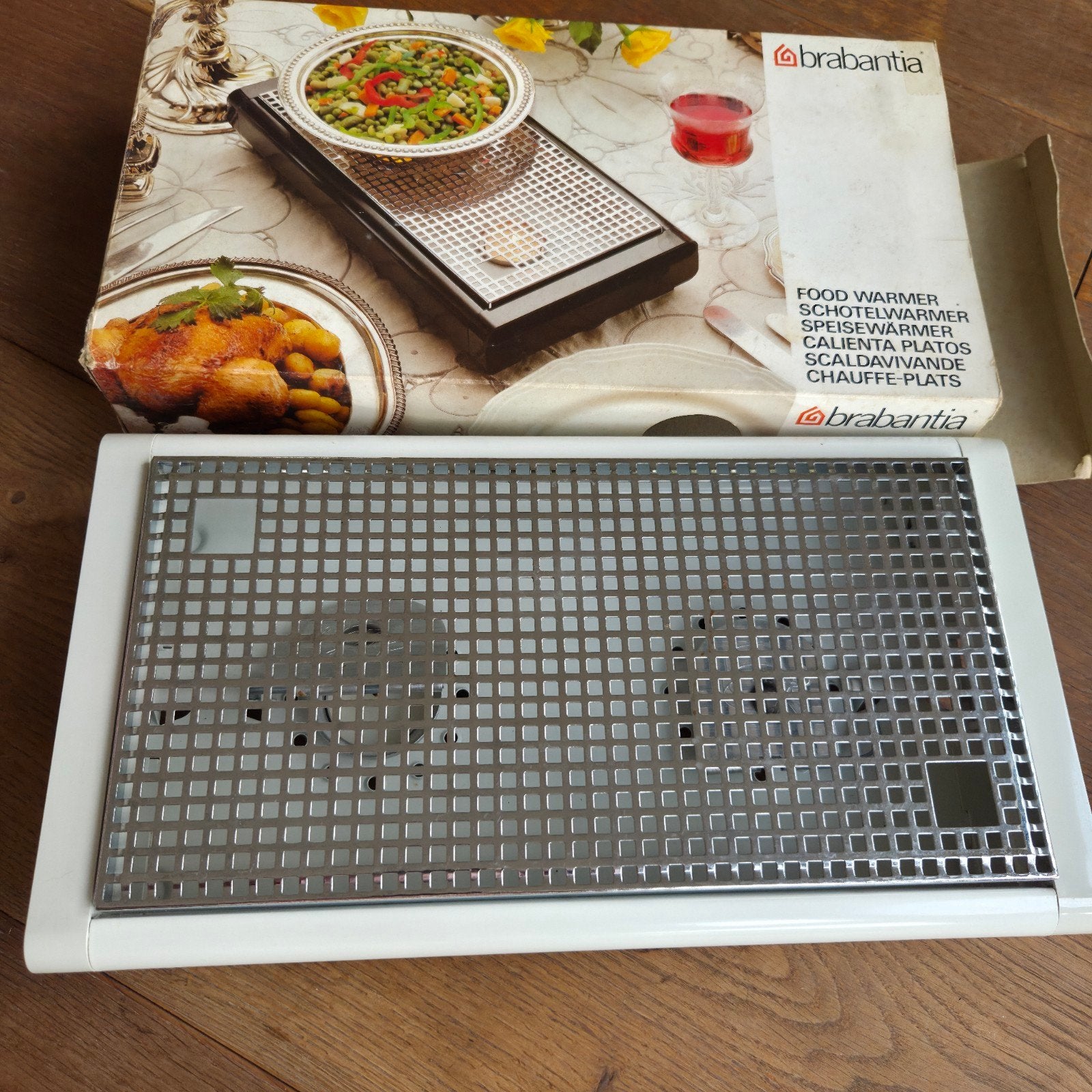 Warmhoudplaatje Rechaud Schotelverwarmer Brabantia wit, Ophalen of Verzenden, Zo goed als nieuw
