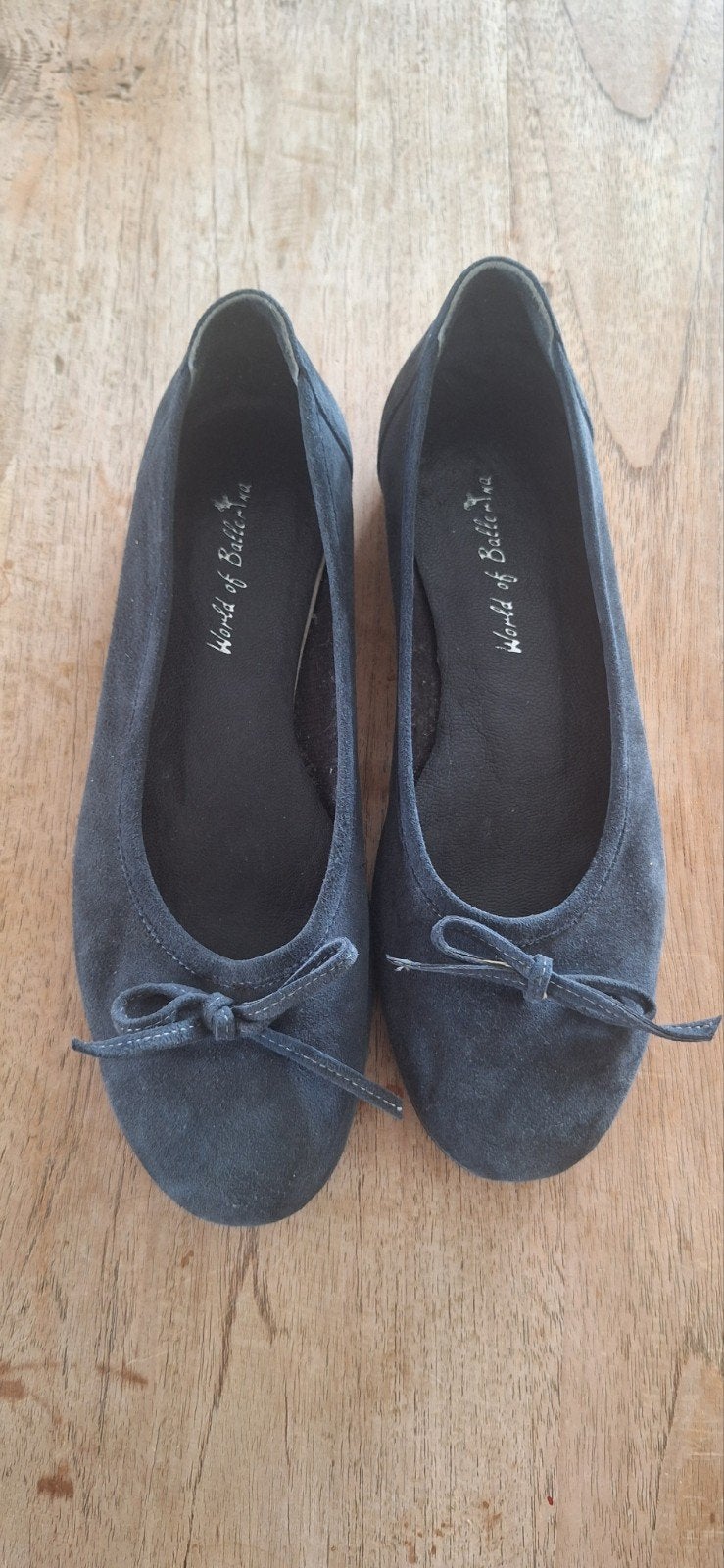 Ballerina's blauw suède, Blauw, Zo goed als nieuw, World of Ballerina's, Ballerina's