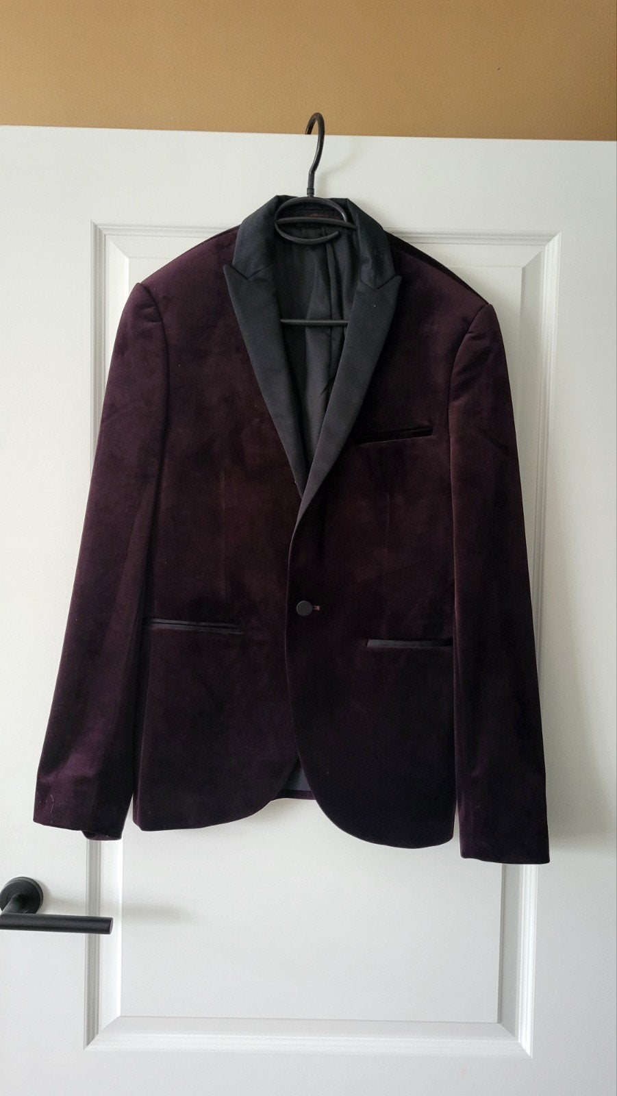 Donkere bordeauxrode fluwelen herenblazer, Devred, Overige kleuren, Maat 48/50 (M), Ophalen of Verzenden