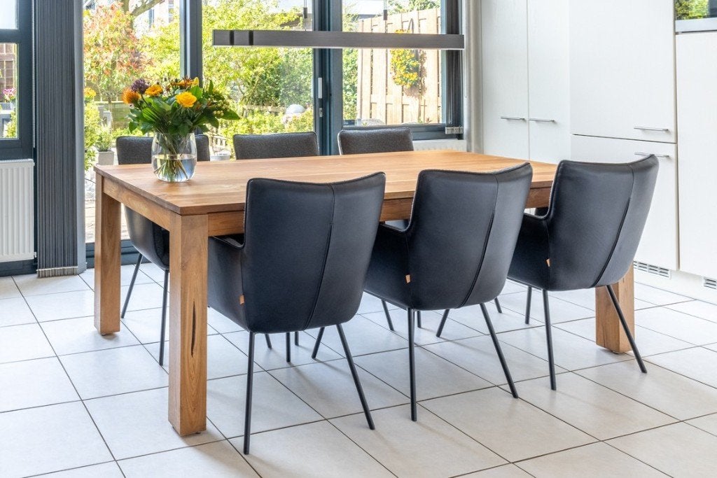 Set van 6 design eetkamerstoelen model Grigio van Enzo Luca, Huis en Inrichting, Stoelen, Zo goed als nieuw, Vijf, Zes of meer stoelen