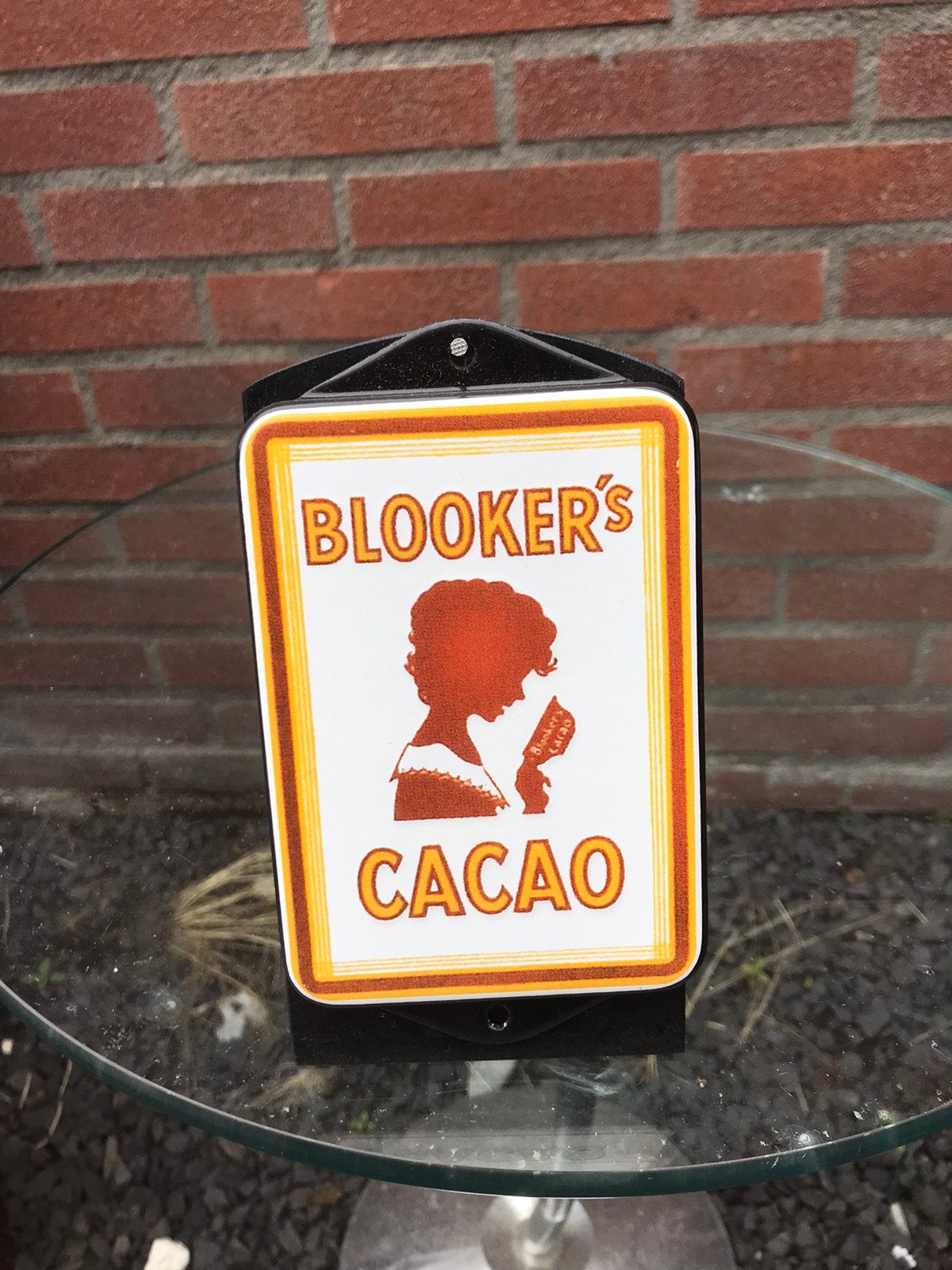 Blokkers Cacao emaille bordje, Ophalen of Verzenden, Zo goed als nieuw, Reclamebord