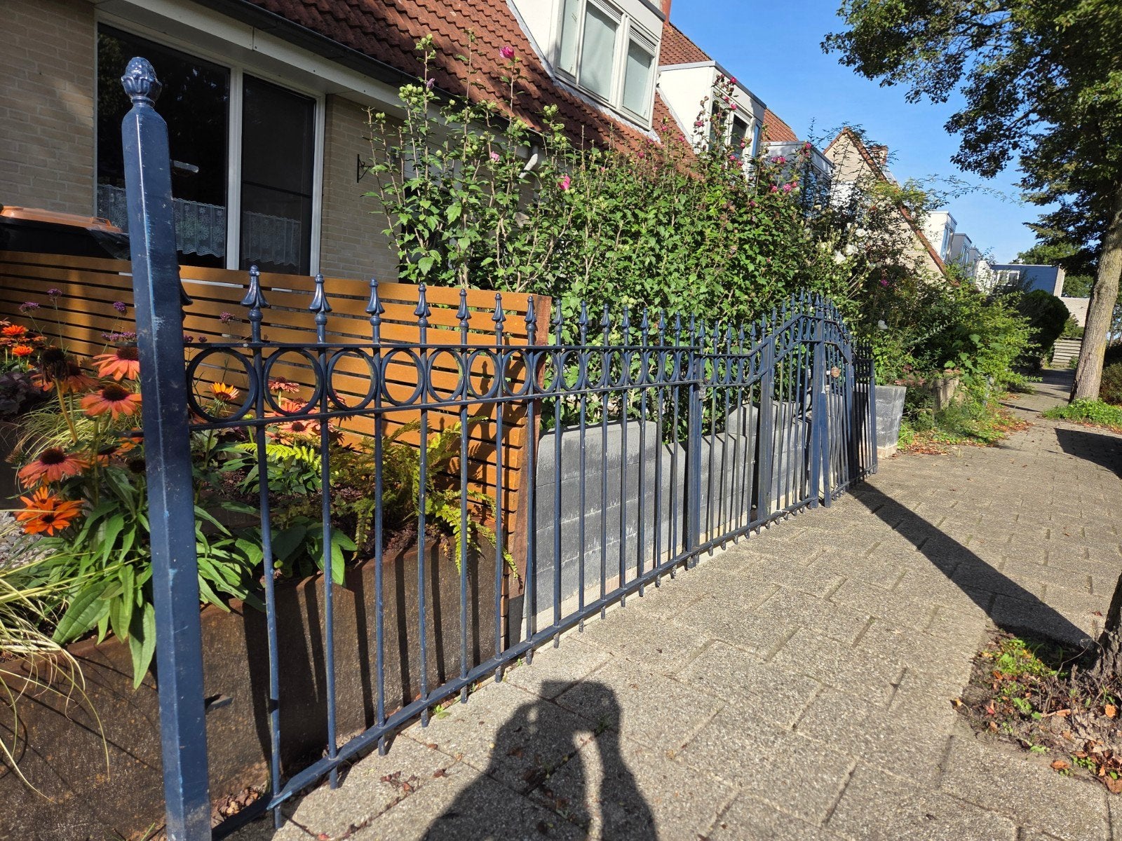 Sierlijk ijzeren hekwerk met poort - Gebruikt, Ophalen, Met poort, Gebruikt, Sierhekwerk