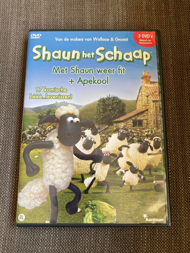 Shaun het Schaap dvd Met Shaun weer fit + Apekooi (2 DVD's), Cd's en Dvd's, Alle leeftijden, Boxset, Ophalen of Verzenden, Zo goed als nieuw