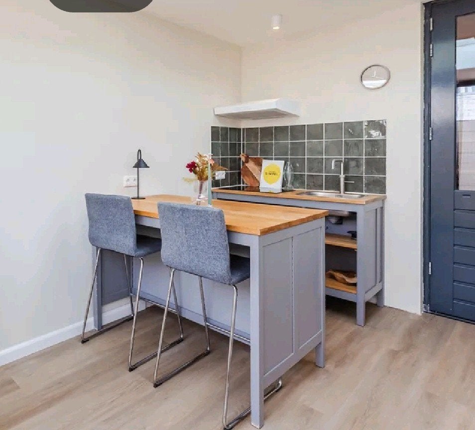 Compact keukenblok met keukeneiland Ikea, Ophalen, Enkelwandige keuken, Zo goed als nieuw, Hout