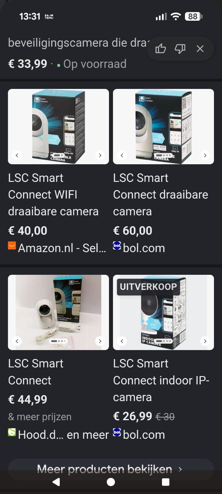 LSC Smart Connect Draaibare Camera - Binnencamera, Audio, Tv en Foto, Videobewaking, Ophalen of Verzenden