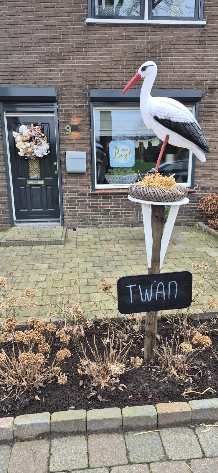 Landingsplaats en/ of ooievaar te huur!, Ophalen, Zo goed als nieuw, Geboortebord