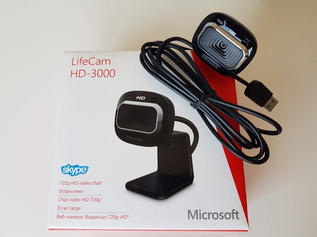 Microsoft LifeCam HD-3000 WIN - Webcam / USB 2.0, Ophalen, Monitorclip, Nieuw, ChromeOS