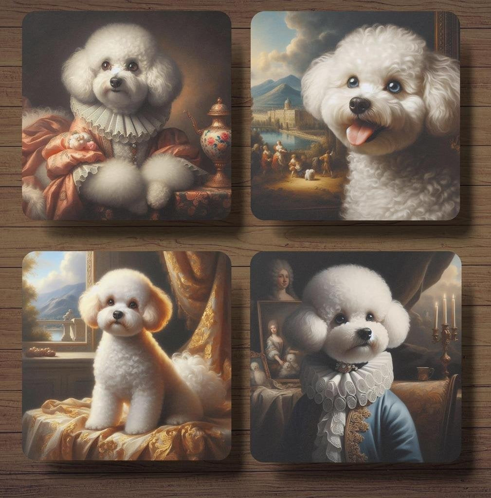Bichon Barok onderzetters met houder, Ophalen of Verzenden, Nieuw