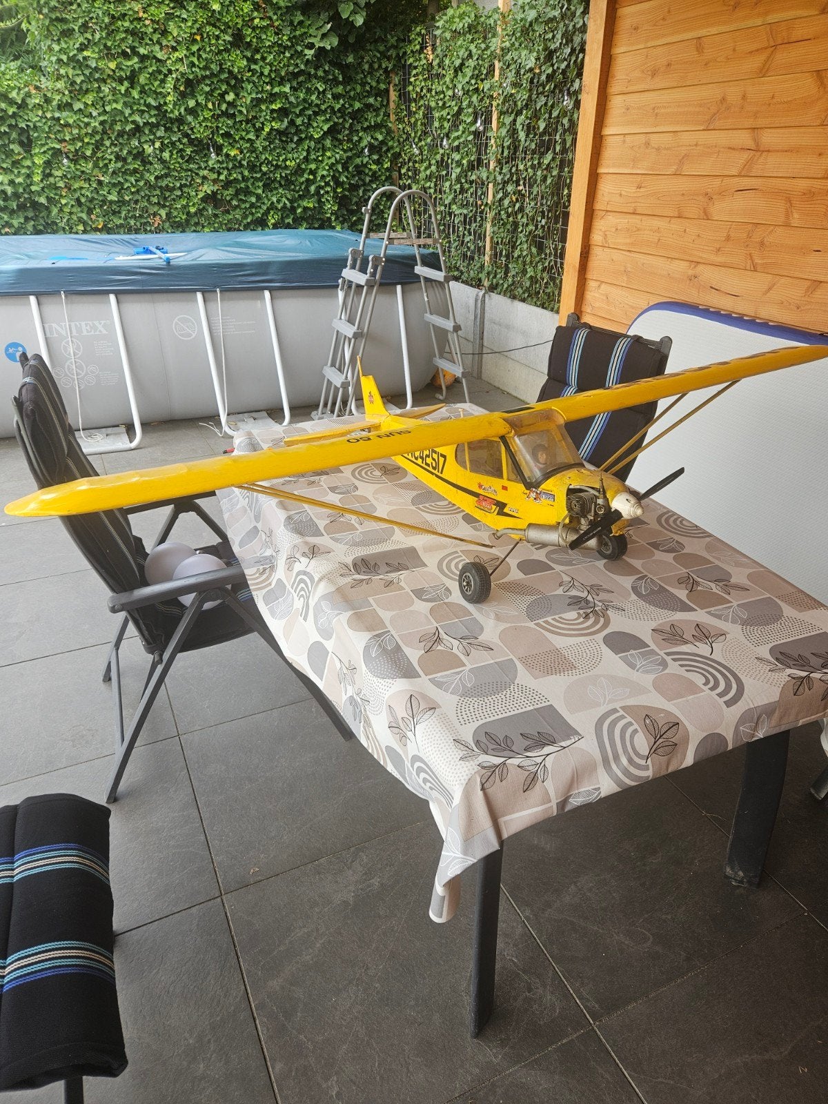 Piper Cub RC Vliegtuig - Geel, Gebruikt, Gebruikt, Groter dan 1:72, Vliegtuig, Ophalen