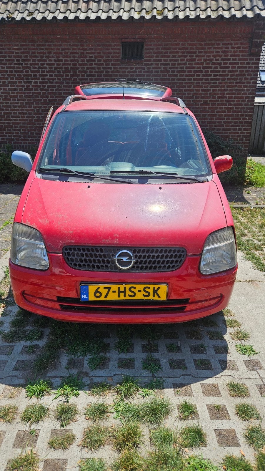 Opel Agila 1.2 I 16V 2001 Rood, Auto's, Opel, Voorwielaandrijving, 15 km/l, 74 pk, 31 €/maand