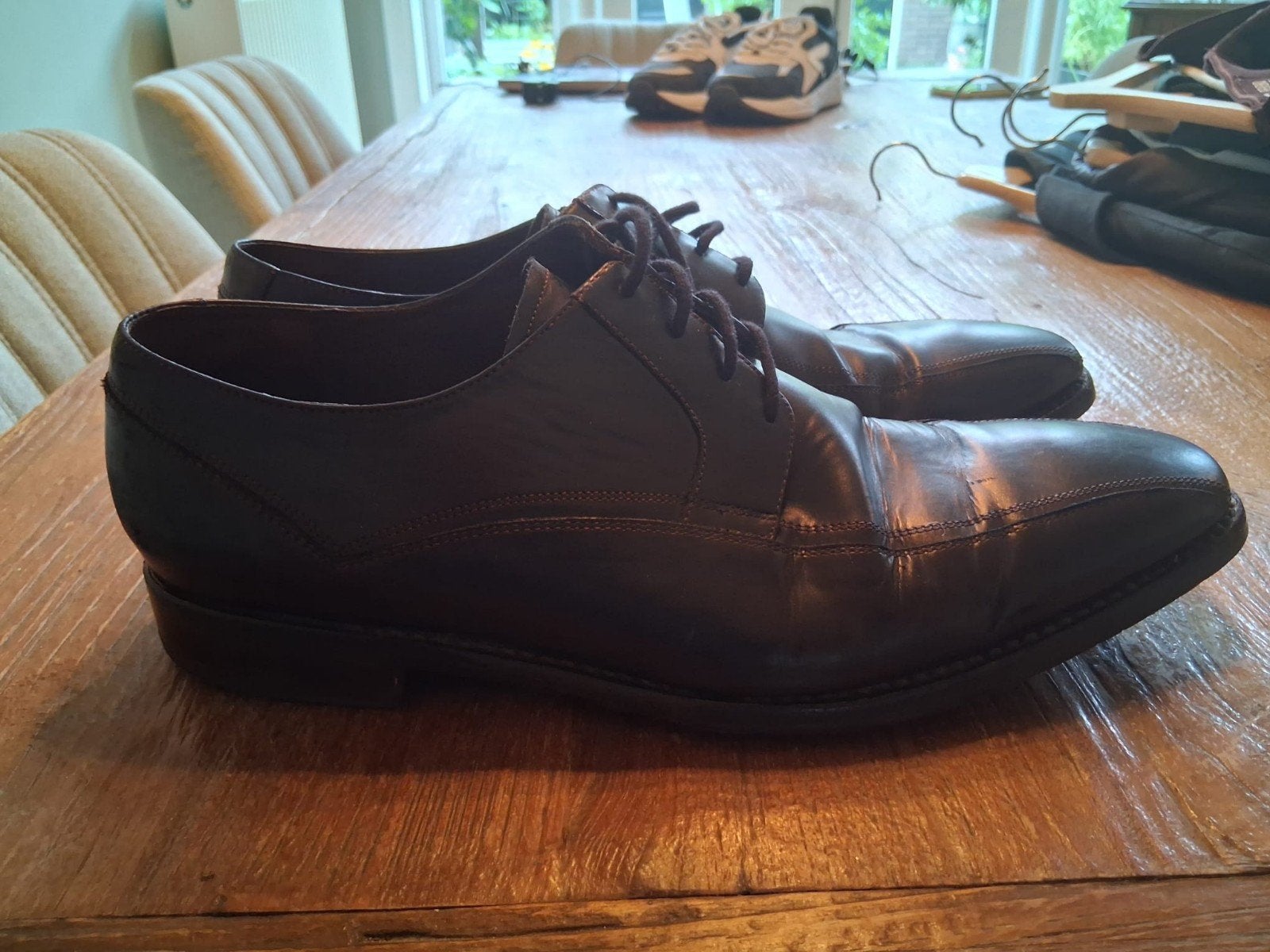 Floris van Bommel Nette Schoenen - Zwart Leer Maat 43, Harris, Zwart, Ophalen of Verzenden, Gedragen