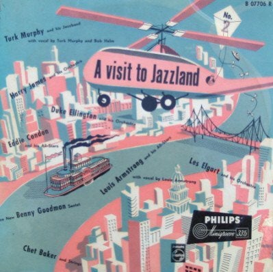 10" LP "A visit to Jazzland" (NL, 1956), Ophalen, LP, Gebruikt, 10 inch