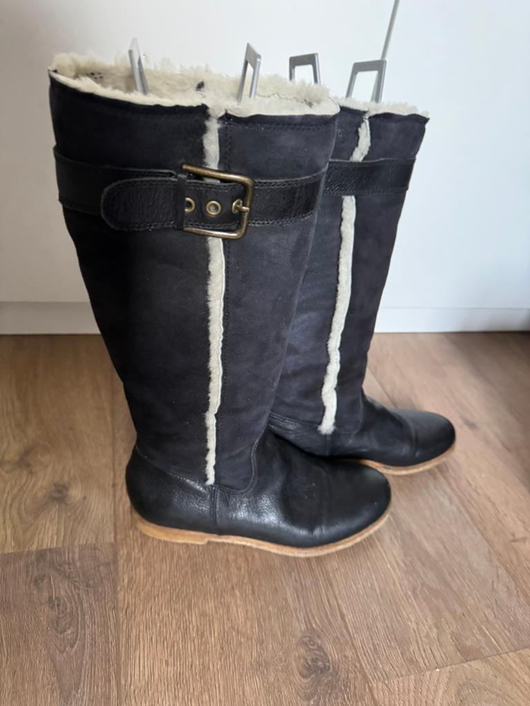 Dameslaarzen ECCO, Ophalen of Verzenden, Zo goed als nieuw, Zwart, Hoge laarzen