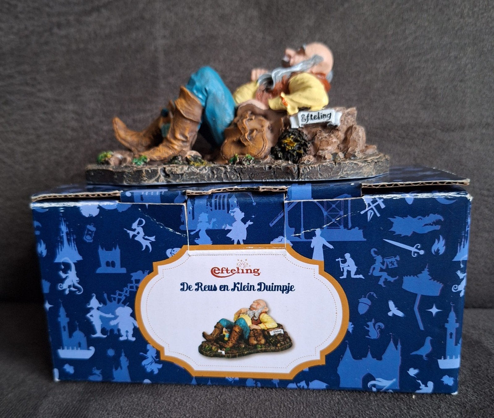 Efteling De Reus en Klein Duimpje Beeldje - Nieuw in Doos, Ophalen of Verzenden, Nieuw, Beeldje of Poppetje