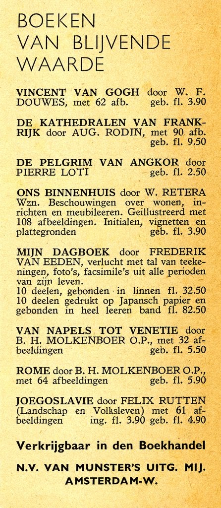 Boeken van blijvende waarde, Ophalen of Verzenden, Zo goed als nieuw, Folder