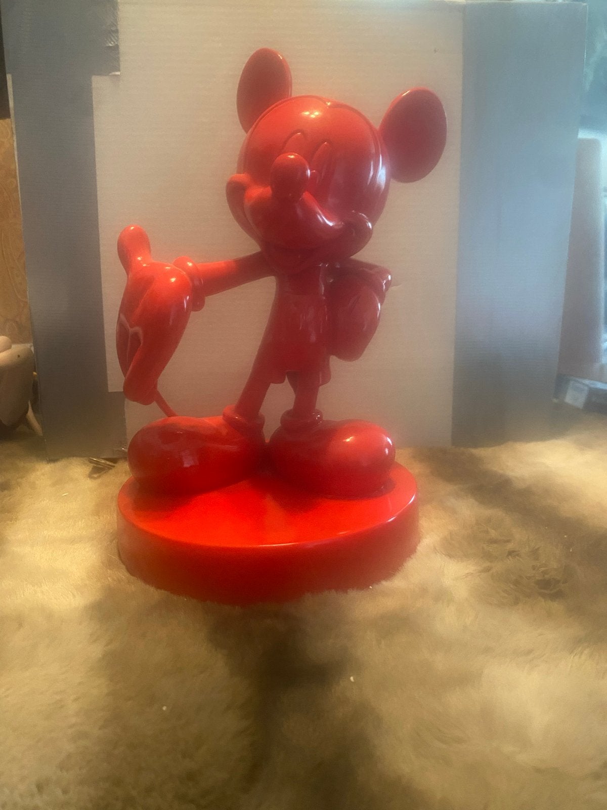 Mickey Mouse beeld rood - Disney figuur, Verzamelen, Ophalen, Zo goed als nieuw