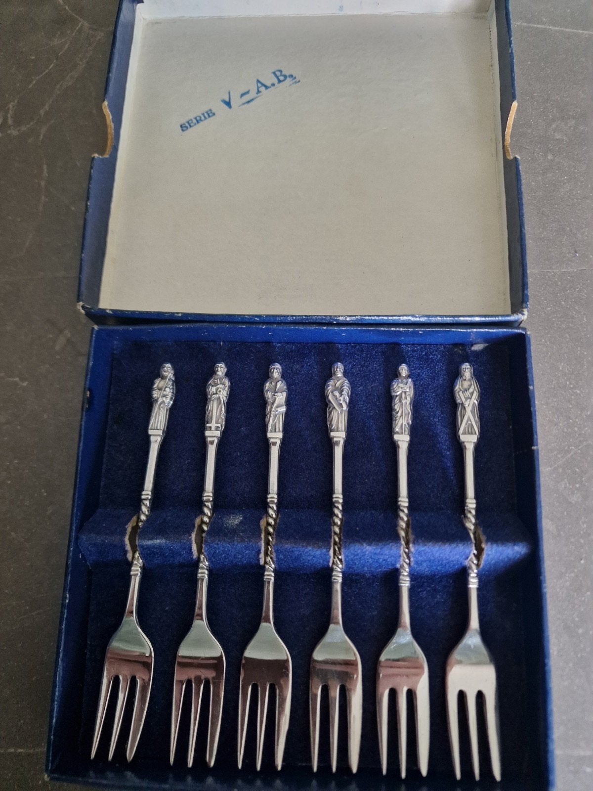 apostelen gero 90 verzilverd gemerkt gebak vorkjes vorkje, Antiek en Kunst, Ophalen of Verzenden