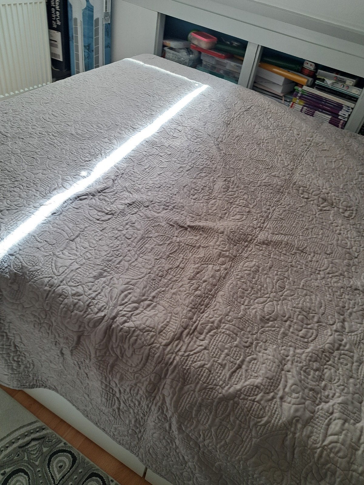 IKEA BRIMNES Bedframe met opberglades, wit, 140x200 cm, Ophalen, Gebruikt, Wit, Modern met opbergruimte