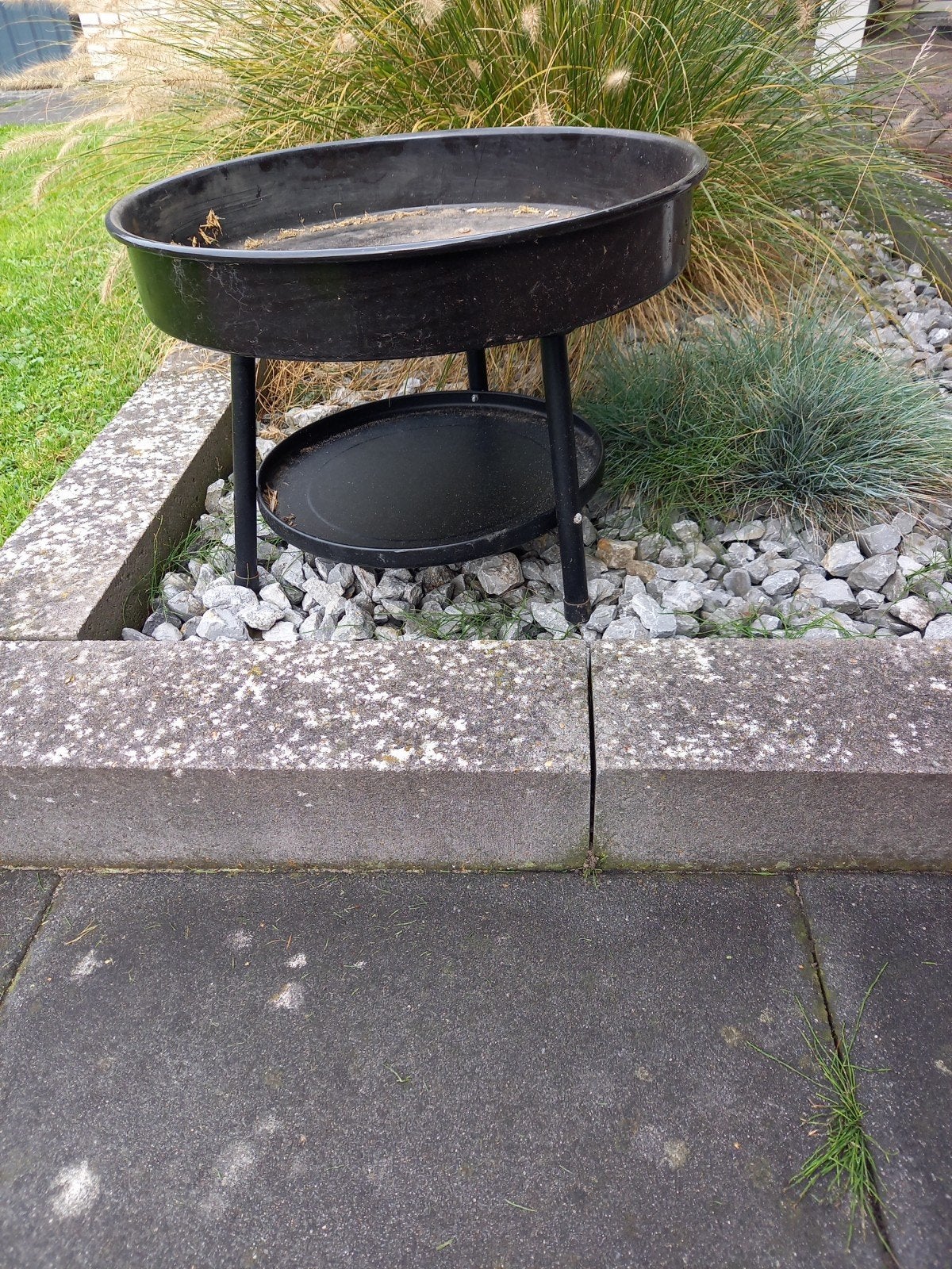 Nieuwe Zwarte vuurschaal met onderplaat, Tuin en Terras, Ophalen, Nieuw