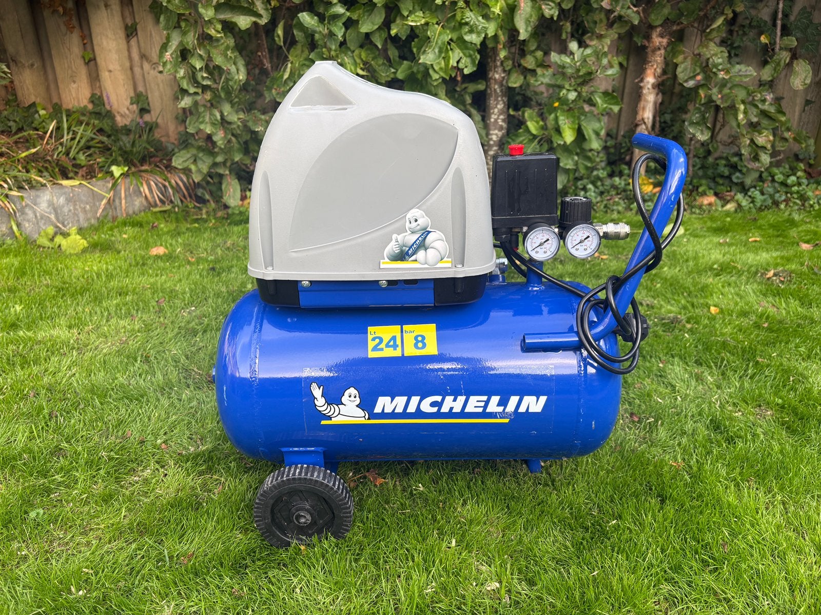Michelin compressor 24L 8bar, Ophalen, Gebruikt, 6 tot 10 bar, Minder dan 200 liter/min