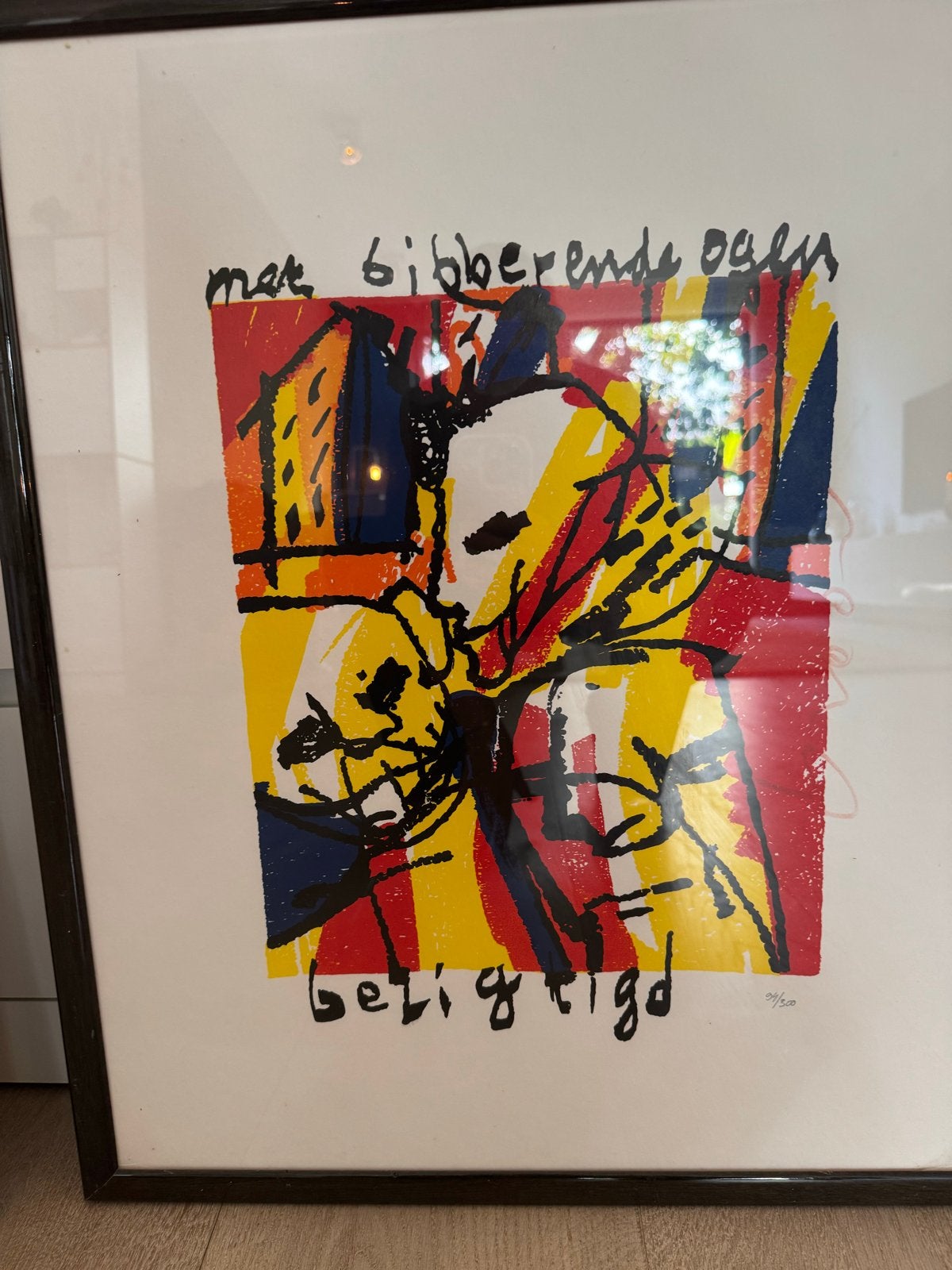 Zeefdruk Herman Brood - nr. 94/300, Gelimiteerde oplage, Ophalen of Verzenden, Zeefdruk