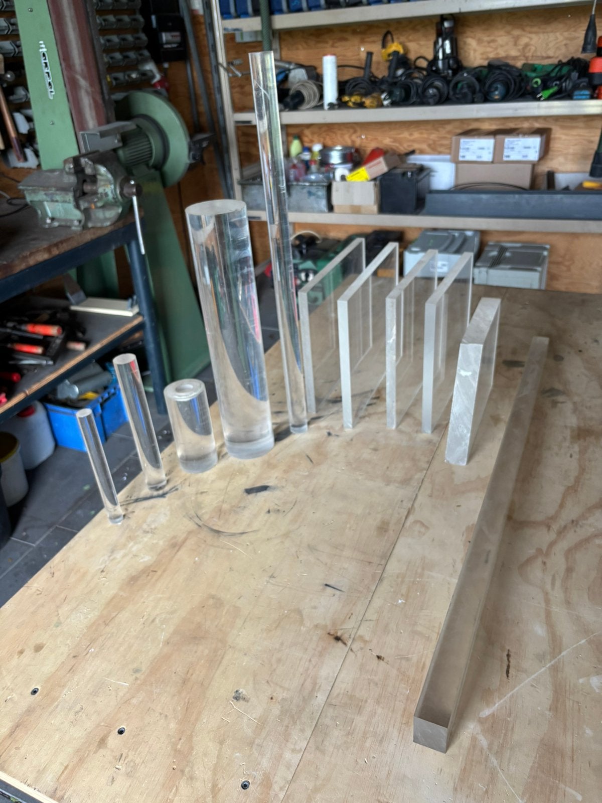 Plexiglas voor draai en freeswerk, Ophalen, Zo goed als nieuw