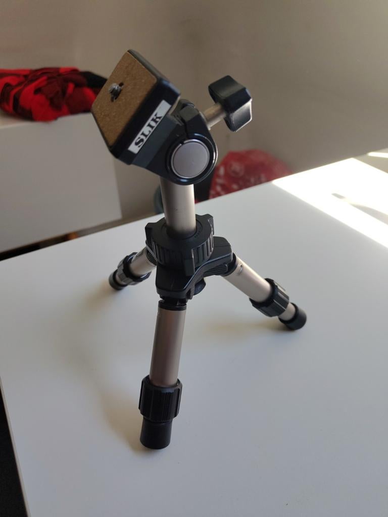 Slik tafel camera statief, Ophalen of Verzenden, Gebruikt, Ministatief, Met balhoofd
