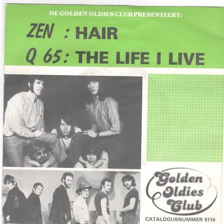 Nederbeat- Zen- Hair en Q65- The Life I live, Cd's en Dvd's, 7 inch, Ophalen of Verzenden, Zo goed als nieuw, Beschermende buitenhoes
