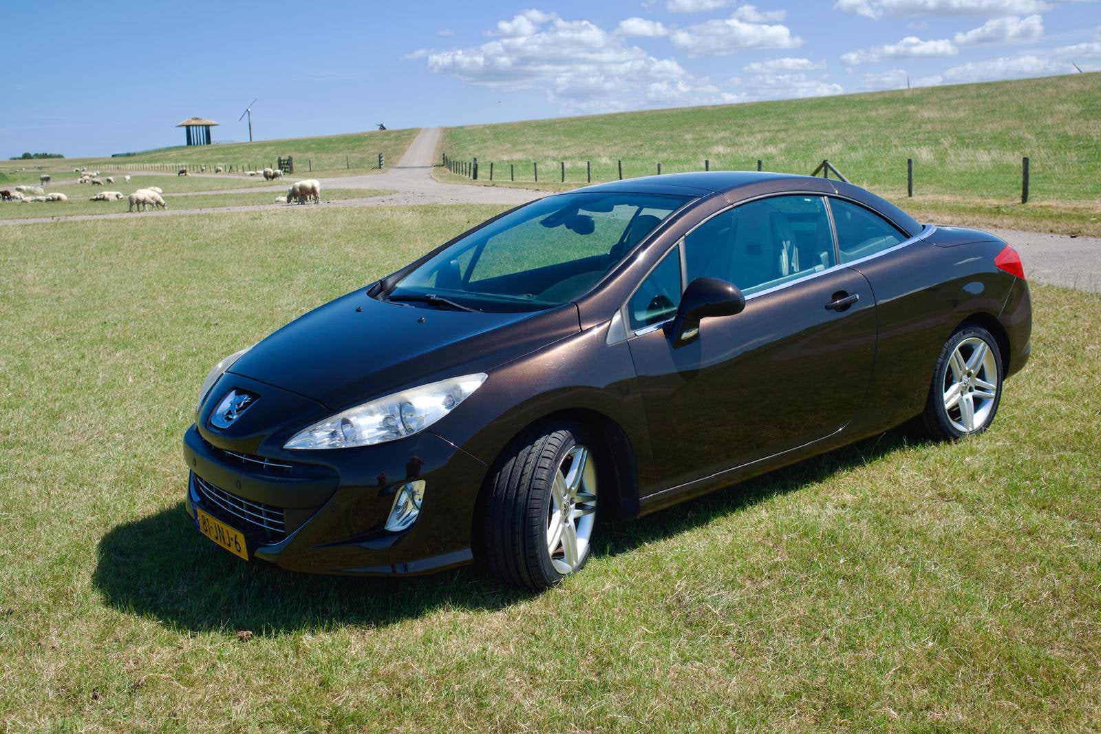 Peugeot 308 1.6 THP CC 2009 Bruin, Auto's, Peugeot, 1487 kg, Beige, 4 cilinders, 4 stoelen