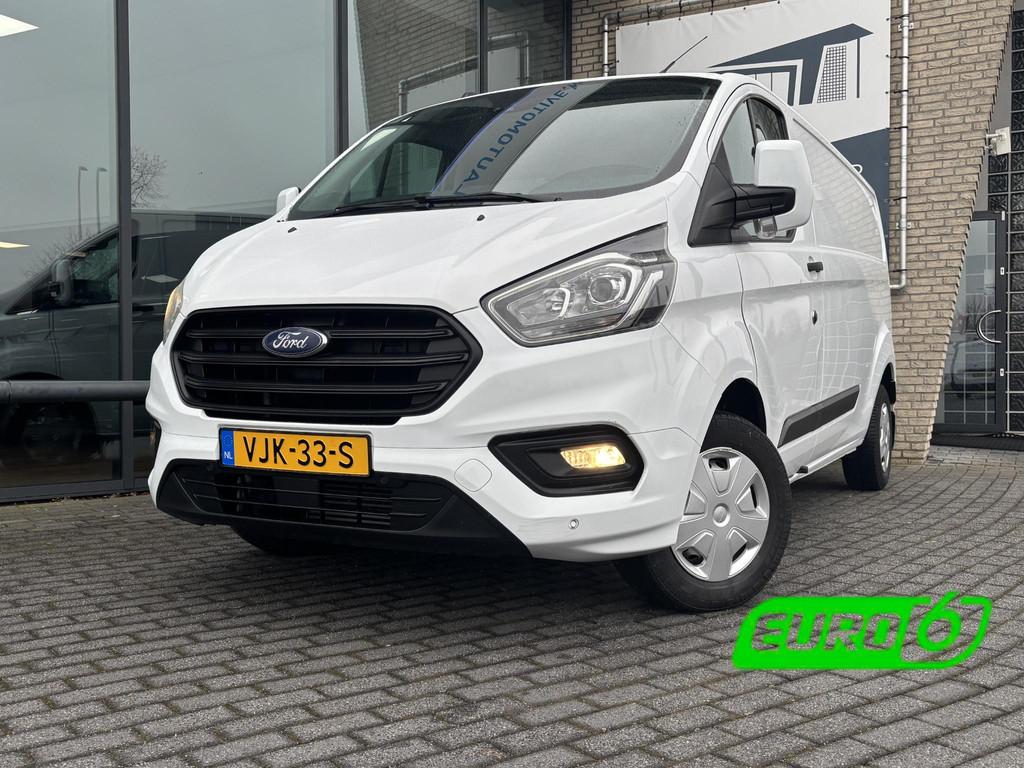 Ford Transit Custom 2.0 L2H1*A/C*CRUISE*NAV*CAMERA*STOELVERW, Auto's, Voorwielaandrijving, 4 cilinders, 2800 kg, Wit