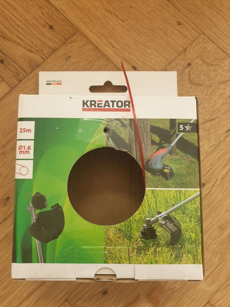 25m Kreator universele gedraaide trimmerdraad 1,6mm, nog 20m, Ophalen of Verzenden, Nieuw, 30 tot 50 cm, Benzine