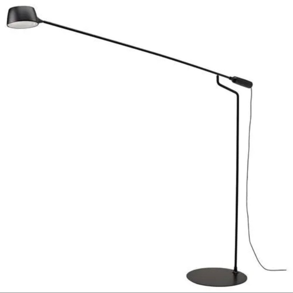 VÅGHÖJD vloerlamp IKEA, Huis en Inrichting, Lampen | Vloerlampen, Ophalen, Zo goed als nieuw, Metaal, 150 tot 200 cm